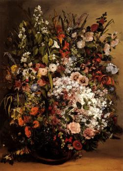 古斯塔夫 庫爾貝 Bouquet of Flowers in a Vase